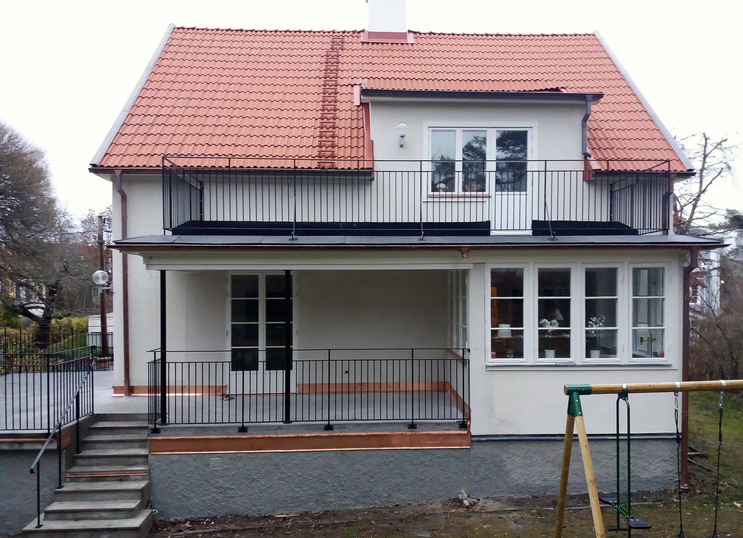 Handgjort smidesräcke