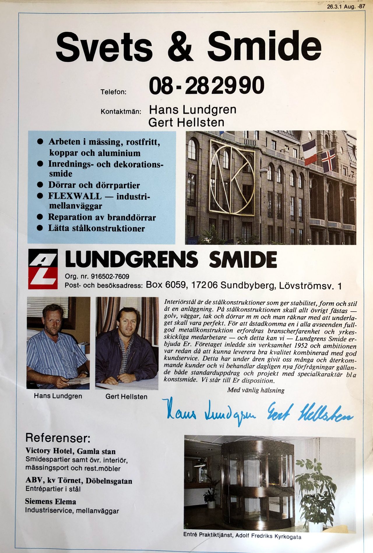 Månadsbrev september 2019 – allt inom smide & glas